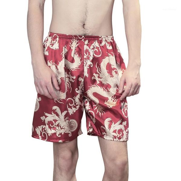 

fashion silk sleep bottoms men's casual loose comfortable pajamas shorts home wear1, Black;brown