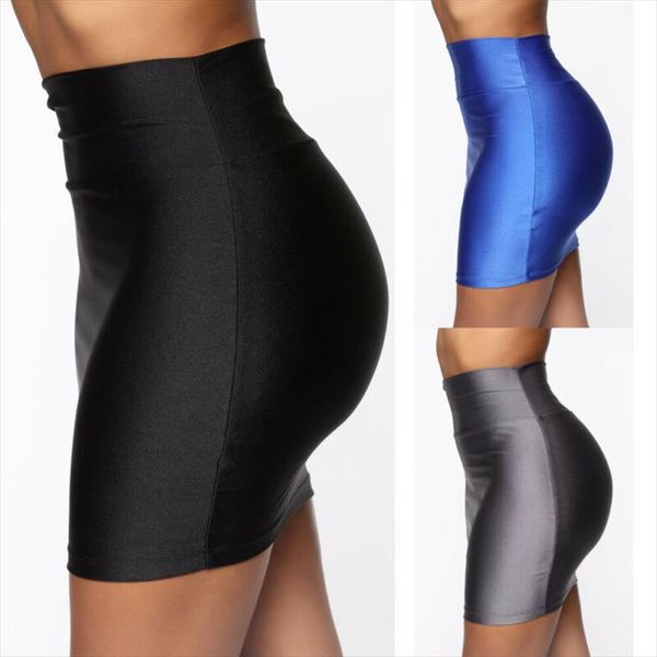 

summer women fancy mini skirts bodycon high waist stretchy slim wrapped skirts clubwear casual pencil short mini shirts, Black