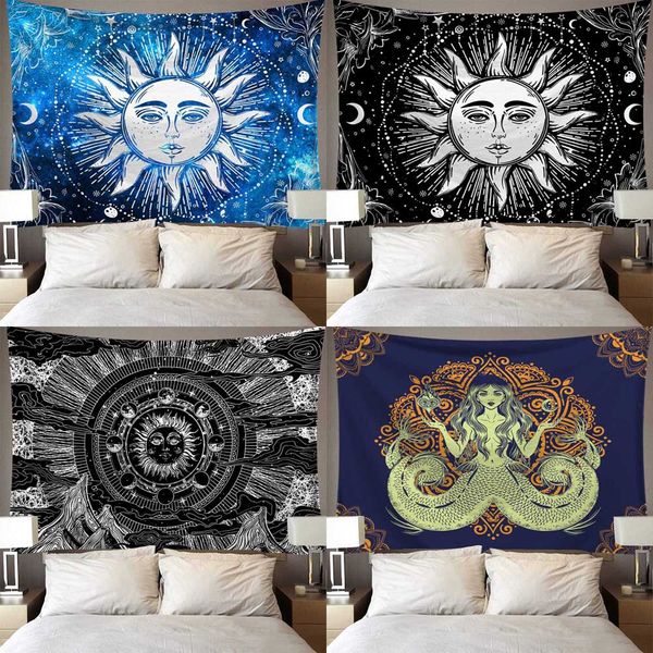 

таро вс гобелен гобелен полиэстер moon pattern гобелен таинственный home decor гобелен офсетной пенка