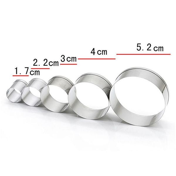 

5pcs/set stainless steel round polymer clay cutter molds diy pottery ceramic cutting mould d jllblt