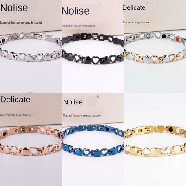 

peach heart japanese and korean tide stainless steel titanium bracelet braceletjewelry braceletsteel bracelet pure titanium jewelry lady 8sc, Golden;silver