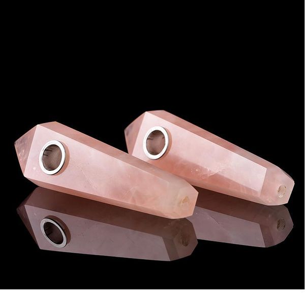 

1pc natural crystal rose quartz pink smoking pipe crystal point wand healing stones strainer quartz stone f jllxdk, Black