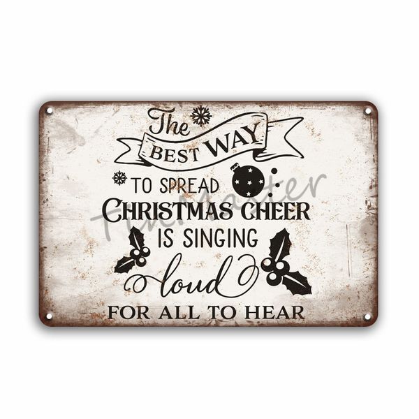2020 christmas vintage metal tin signs for wall decor santa claus xmas Retro Christmas Metal Signs Gift Room Decor Vintage New Years Tin Plate