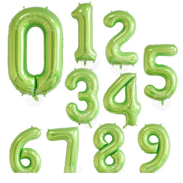 

30/40 inch rose gold silver foil number balloons birthday party decor air helium number globos kid baloons birthd bbygfi