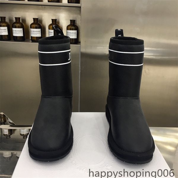 

fashion shoes soles real leather sewing increased high woman leather boots embossed wool lining buckle ankle boots women's boots 35-39, Black