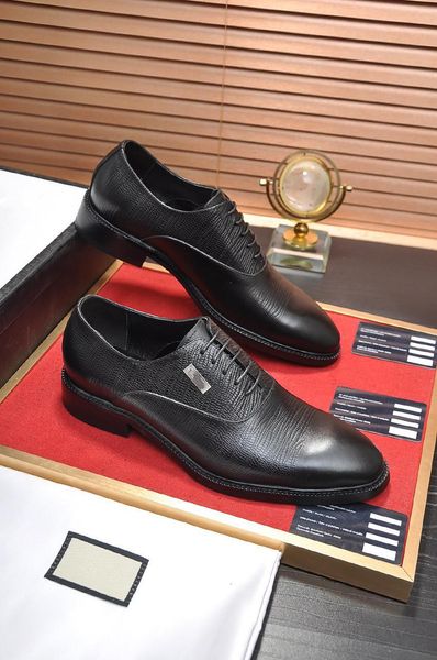 

vintage fashion men large size 38-45 formal luxury dress casual leather shoes business wedding loafers designer brogue office shoes new 2020, Black