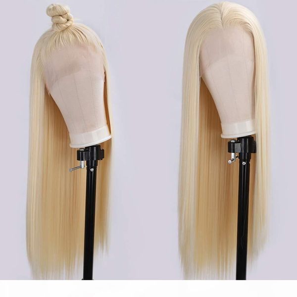 

613 honey blonde lace front wigs pre plucked with baby hair straight lace front human hair wigs 13x6 transparent lace front wigs, Black;brown