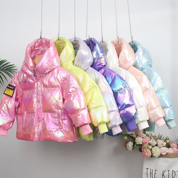 

new style down jacket short thickened colorful fashion no wash boys and girls bread clothes children's baby coat, Blue;gray