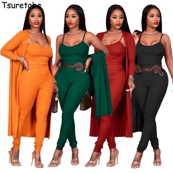 

tsuretobe casual two piece outfits for women jumpsuit and long cardigan set long sleeve fall clothes for women birthday outfits1, Gray