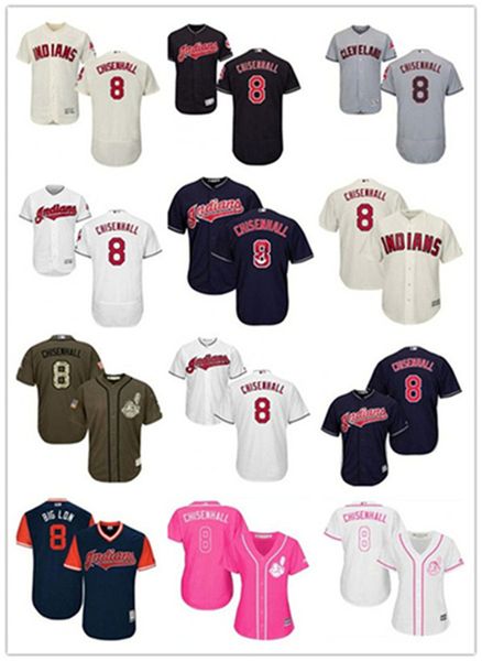 

custom cleveland indian leave name number 8 lonnie chisenhall baseball jersey men women youth jerseys, Blue;black