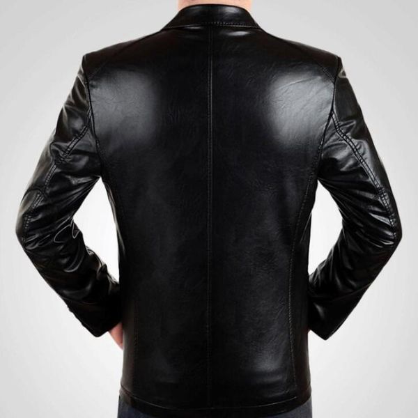 

men's fur & faux england mens leather 2 button formal dress suits fashion man blazers black red brown solid motorcycle coat suede jacke
