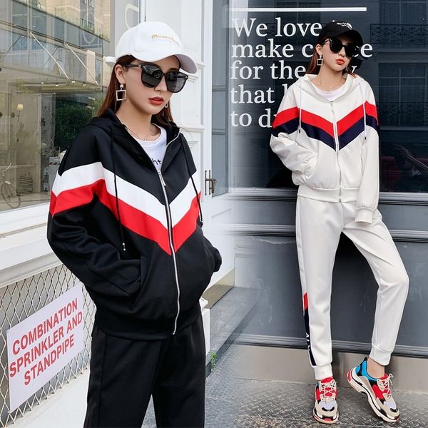 

h6xvg 2019 осень спортивной sportswearsweater sportswearnew женской стиль спортивной костюм мода корейского стиль западный свободный саз тем, Gray