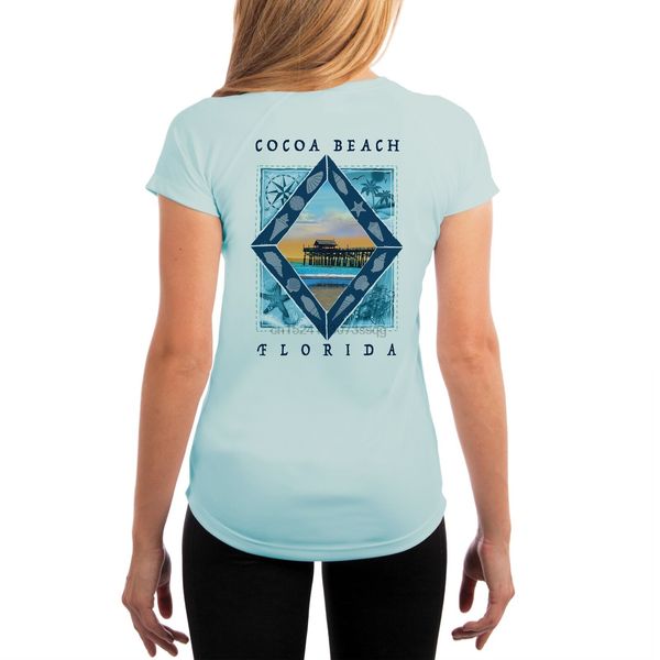 

coastal quads cocoa beach womens upf 50+ short sleeve t-shirt sport hooded sweatshirt hoodie