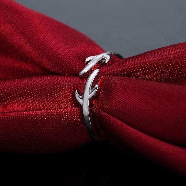 

beautiful noble silver ring open leaf cute noble pretty fashion wedding silver color women lady ring jewelry lr065 h bbynks