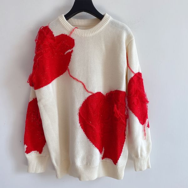 

1220 бесплатная доставка 2020 осенний бренд такой же стиль обычный длинный рукав экипаж шеи белый кинт свитер пуловер женская одежда цин, White;black