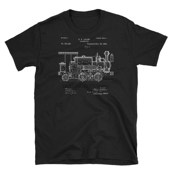

sport patent print 1886 locomotive steam train short sleeve t shirt