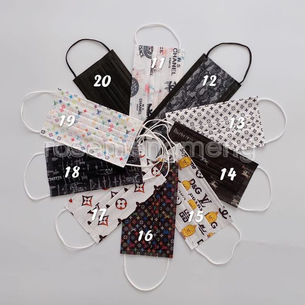 

multicolor cotton 28 anti-dust style fashion letter protective masks men women disposable face mask man woman