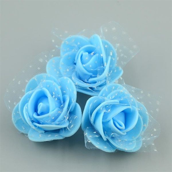 

50pcs 4cm pe foam rose artificial flowers head for wedding decoration scrapbooking handmade craft diy wreath fake flower bbycex