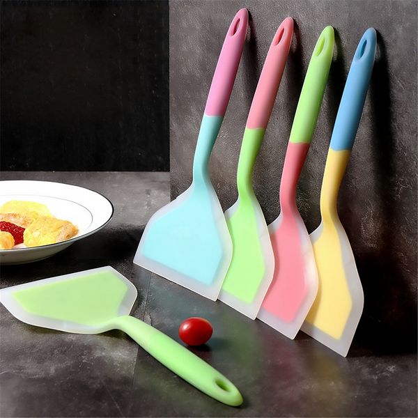 

non-stick pro silicone spatula beef meat egg kitchen scraper wide pizza shovel turners food home cooking utensils