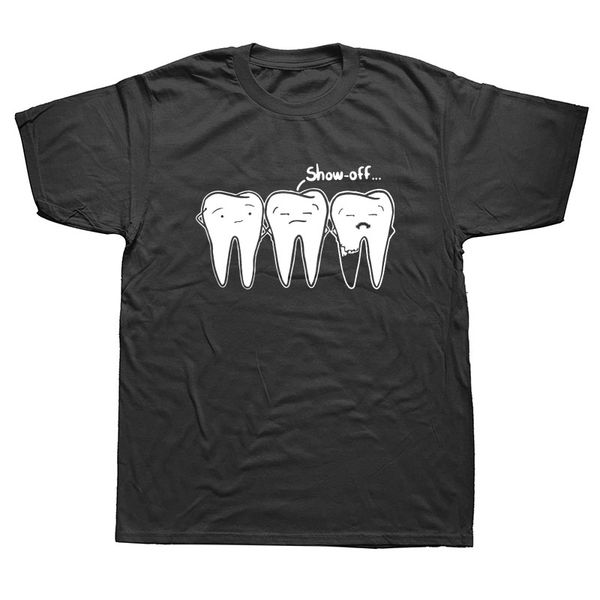 

sport funny summer show-off tooth t-shirts dental dentist health care round neck short sleeve 100% cotton t shirt men plus size