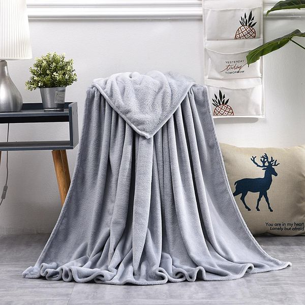 

blankets super soft warm pure colors winter coral fleece blanket thicken flannel throw sofa cover bedspread travel nap