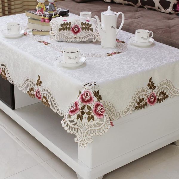 

table cloth 29 el dining wedding white red with lace embroidered floral rectangular tablecloth to covers1
