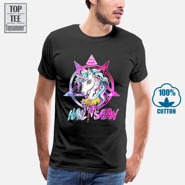 

unicorn hail satan death metal rainbow shirt rave men women new 2017 summer style t shirt sport hooded sweatshirt hoodie