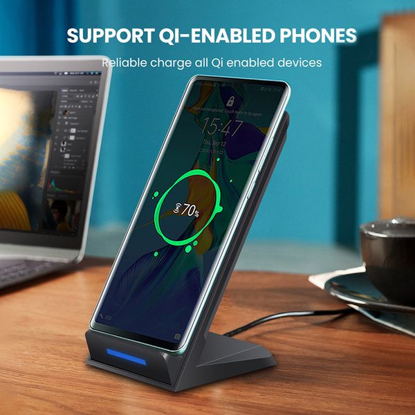 

15w fast wireless charger pad foldable 15w qi charging stand for huawei p40 samsung s10 iphone12 11pro max wjjdz