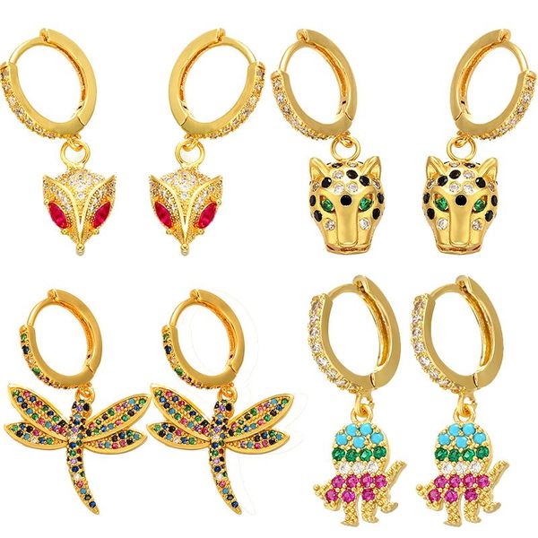

stud zhukou one pair of 14x31mm fashion charm butterfly animal earrings for ladies jewelry model: ve67, Golden;silver