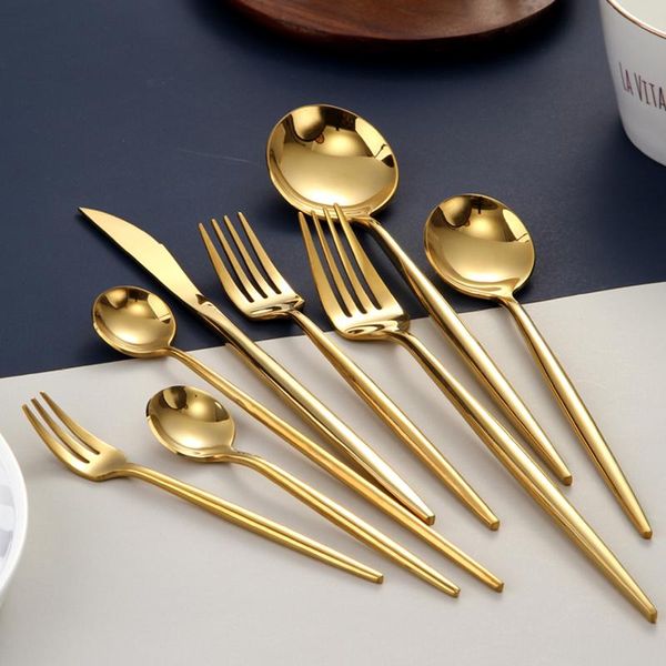 

gold cutlery set forks spoons knives tableware steel cutlery set stainless steel dinnerware set chopstick spoon knife fork h bbyzfa