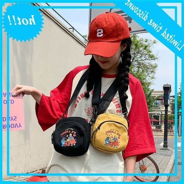 

super fire canvas 2020 new cute sesame street messenger bag for women