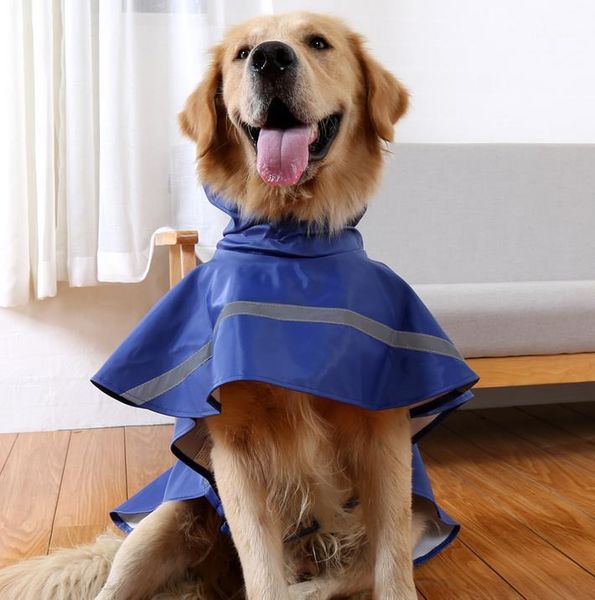 

dog apparel raincoat lightweight rain jacket with reflective strip 5 colors waterproof hooded windbreaker jackets special for protect1