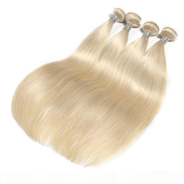

bleach blonde color brazilian straight hair bundles 100% human hair weave 10-30 inchs non remy hair weaving, Black