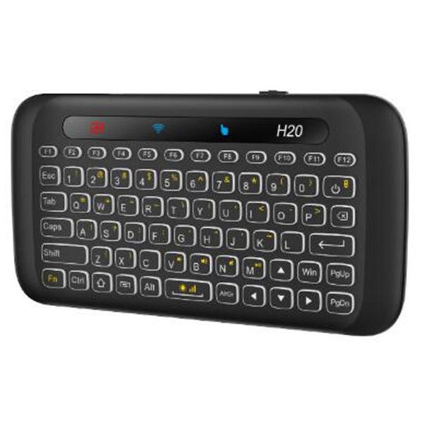 

h20 2.4ghz wireless mini keyboard backlit multi-touch touchpad air mouse for pc smart tv box