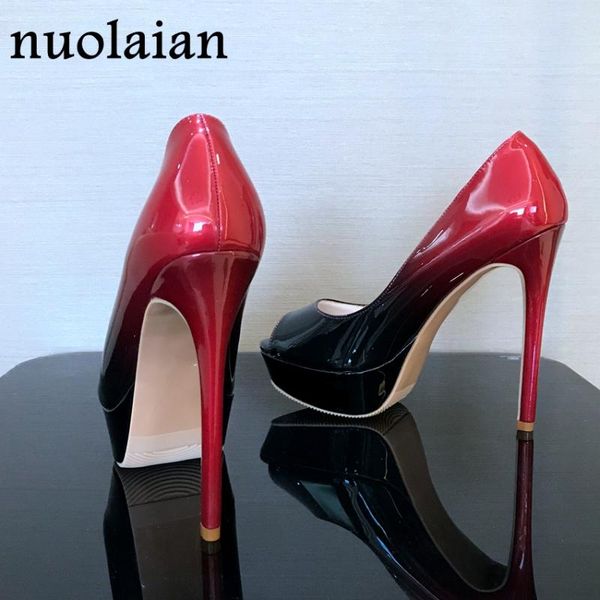 

14cm super high heel shoes woman platform pumps summer patent leather platform sandals women high heels ladies wedding shoe, Black