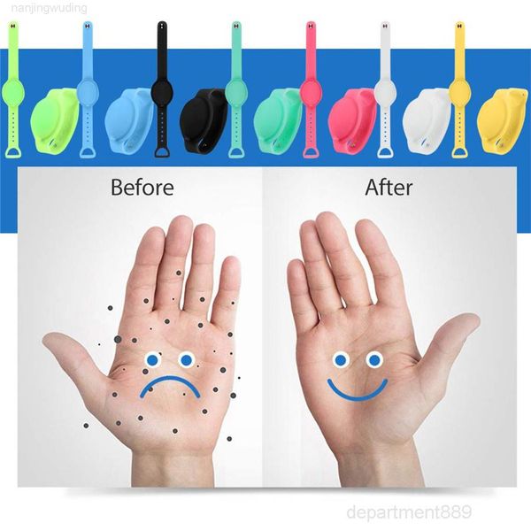

silicone refillable wristband hand sanitizer bracelet wearable sanitizering dispenser travel gel holder owe2477