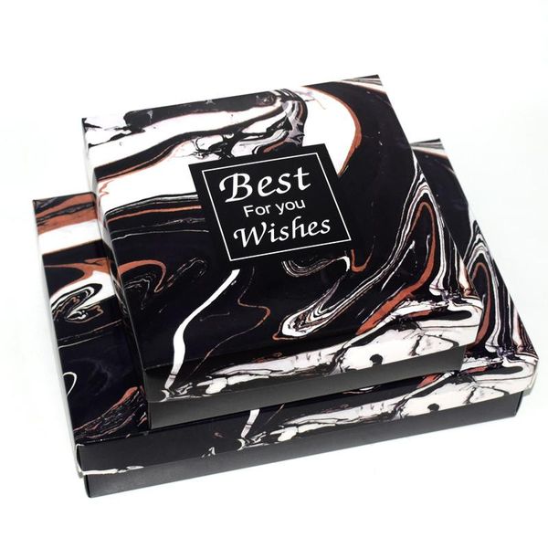 

stobag 10шт best for you white black marble подарочные коробки шоколадное печенье запеченный торт украшения принадлежности коробки партии со