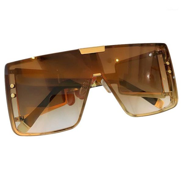 

one piece square sunglasses women oversized gradient black sun glasses trend men female brand designer shades uv4001, White;black