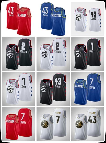 

toronto raptors men kyle lowry pascal siakam all-star golden edition basketball jersey, Black
