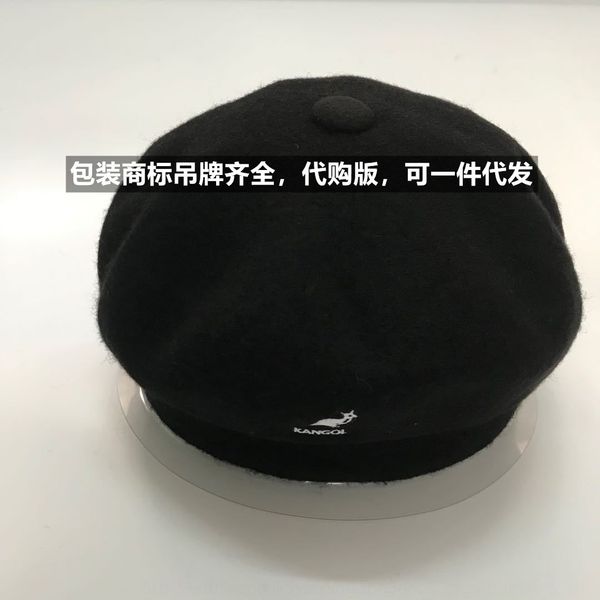 

b1uhq kangol pumpkin beret pumpkin hat has duck tongue beret the same wool woolen kangaroo hat is fashionable and versatile, Brown;gray
