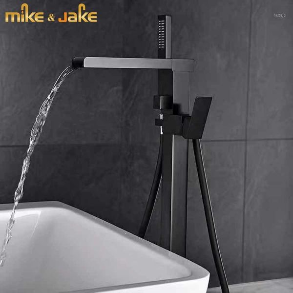 

bathtub faucets mablack faucet square waterfall bath stand shower mixer bathroom black mixer1