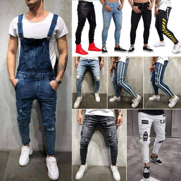 

mens skinny jeans ripped stretchy slim fit pant sports pant casual denim pants men stretch jeans long denim trouser, Blue