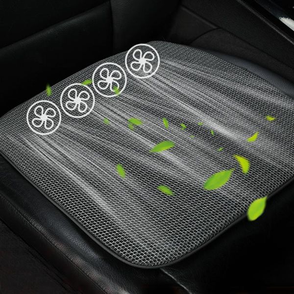 

built-in 3d fan car seat cover cooling non-slip mat cushion 3 gear ventilation car seat cushion cooler pad for home office chair