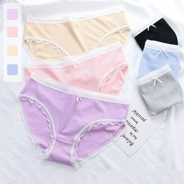 

norns women's underwear cotton crotch antibacterial no trace ice silk underpants girl summer thin section breathable briefs1, Black;pink