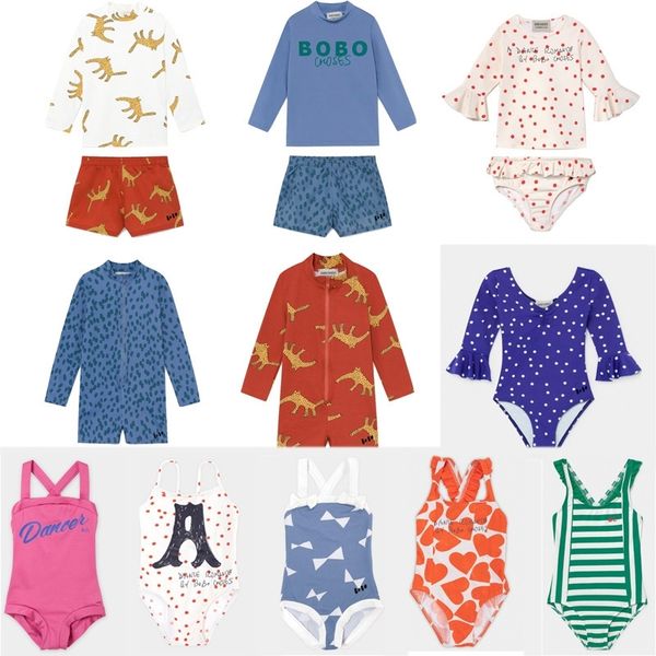 

bc brand new spring summer girls boys one pieces swimwear kids print beach bikini baby child fashion swimsuits y200325, White