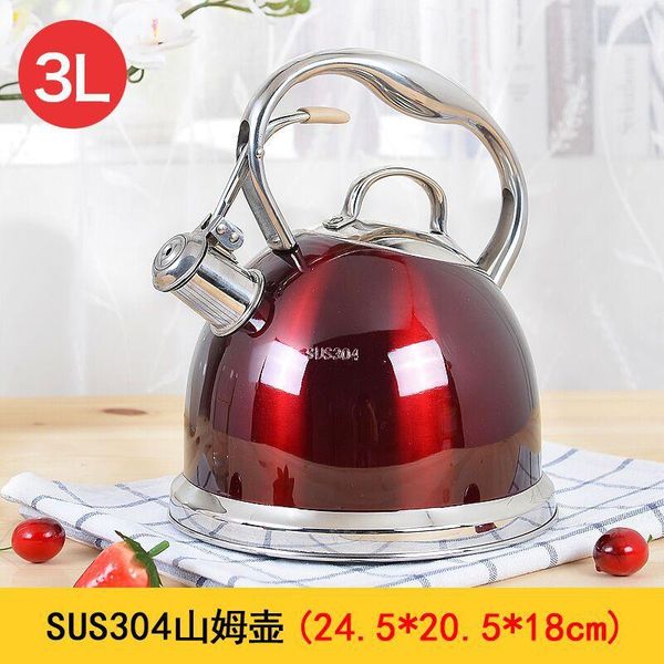 

stainless steel composite bottom kettle whistle household water cooker induction cooker flat bottom water storage 3l wmtfcy