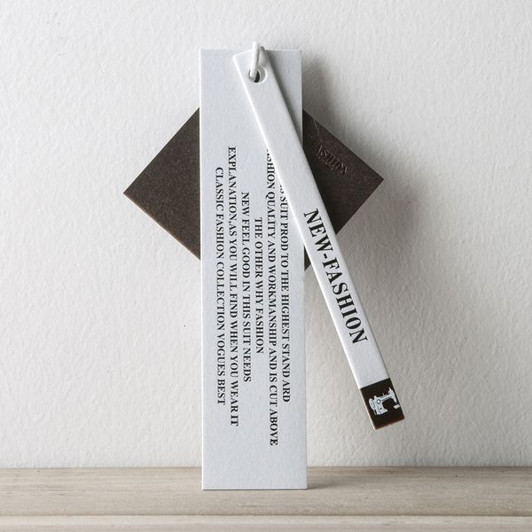 

custom printed cardboard fashion emboss die cut hang tags