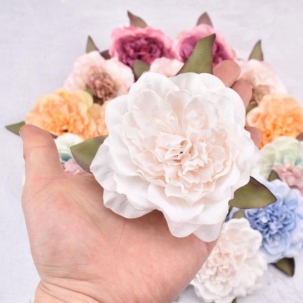 

1pcs peony artificial silk flowers heads for wedding decoration rose diy wreath gift box scrapbooking craft fake flo jllmct
