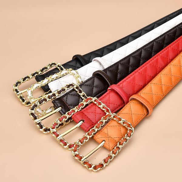 

women's belt can be worn on both sides with inner buckle, simple thin waist , real cowhide korean version, versatile women's, Black;brown