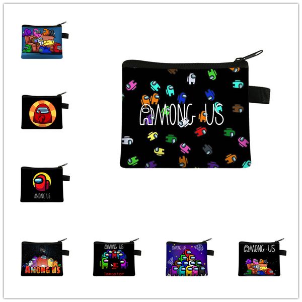 

among us game wallet student boys and girls short wallet card bag pocket change purse cute small pouch coin purse